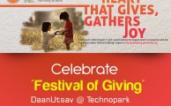Celebrate “Festival of Giving”- DaanUtsav at Technopark. 